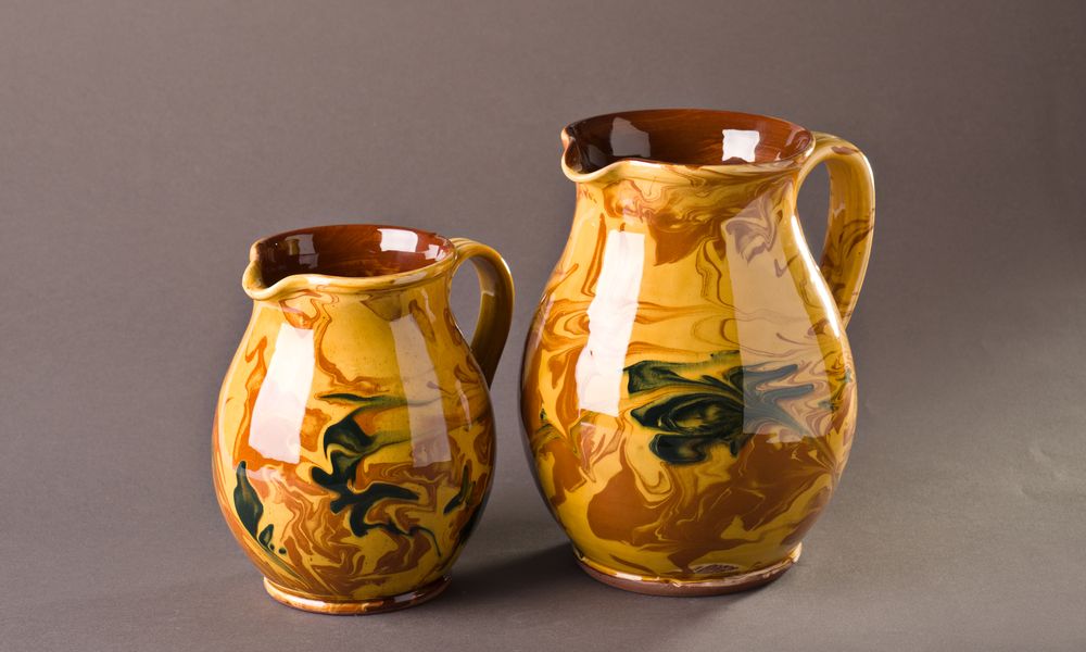 Pottery - Marbled Provence Pottery 16th,17th & 18th century - BARBOTINE AUBAGNE EN PROVENCE