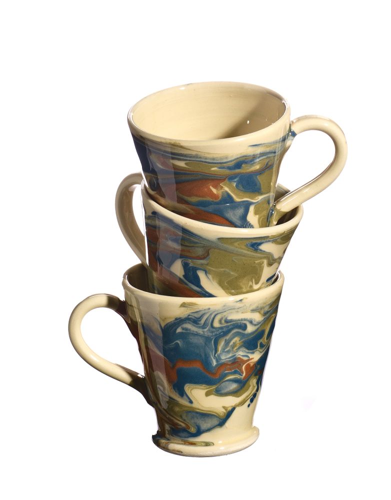 Pottery - Marbled Provence Pottery 16th,17th & 18th century - BARBOTINE AUBAGNE EN PROVENCE