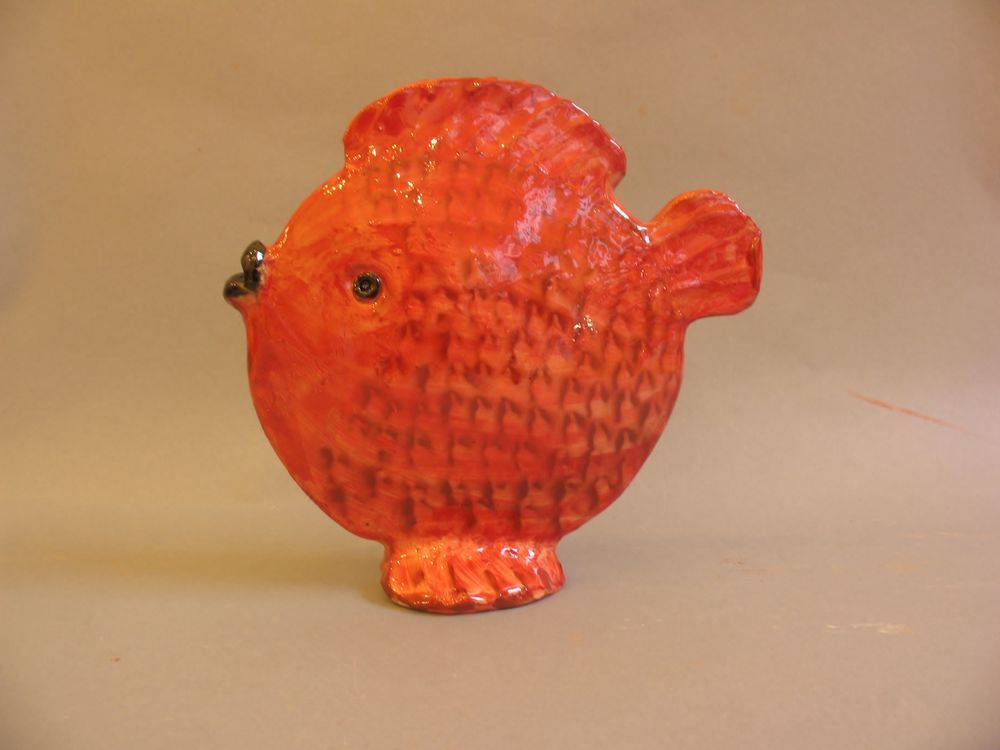 Sculptures, statuettes and miniatures - POISSON ROUGE - MARYLINE BERHAULT