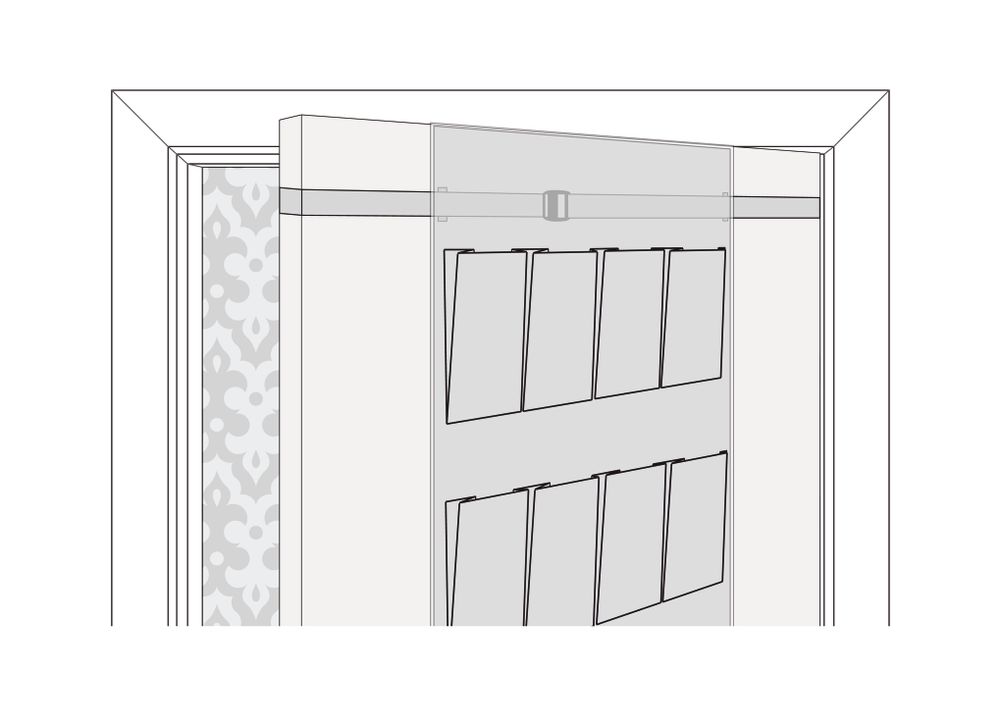 Organizer - KANGURUDOOR Friendly Over Door Storage Pockets 24 Recycle T/C - COMADECO