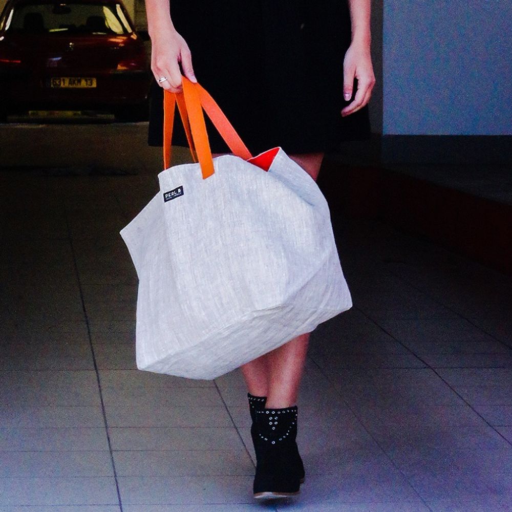 Sacs et cabas - classic linen "carry it all" - PERL B HELSINKI-MARSEILLE