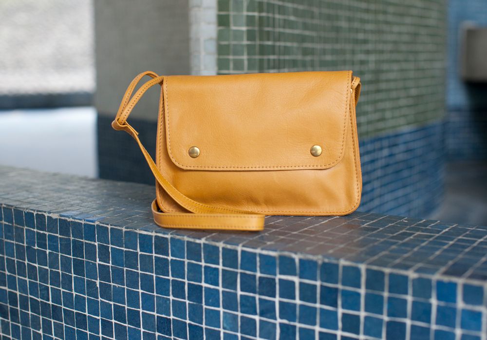 Bags and totes - Bag Petit Vintage Ochre 100% Leather - MAMIX