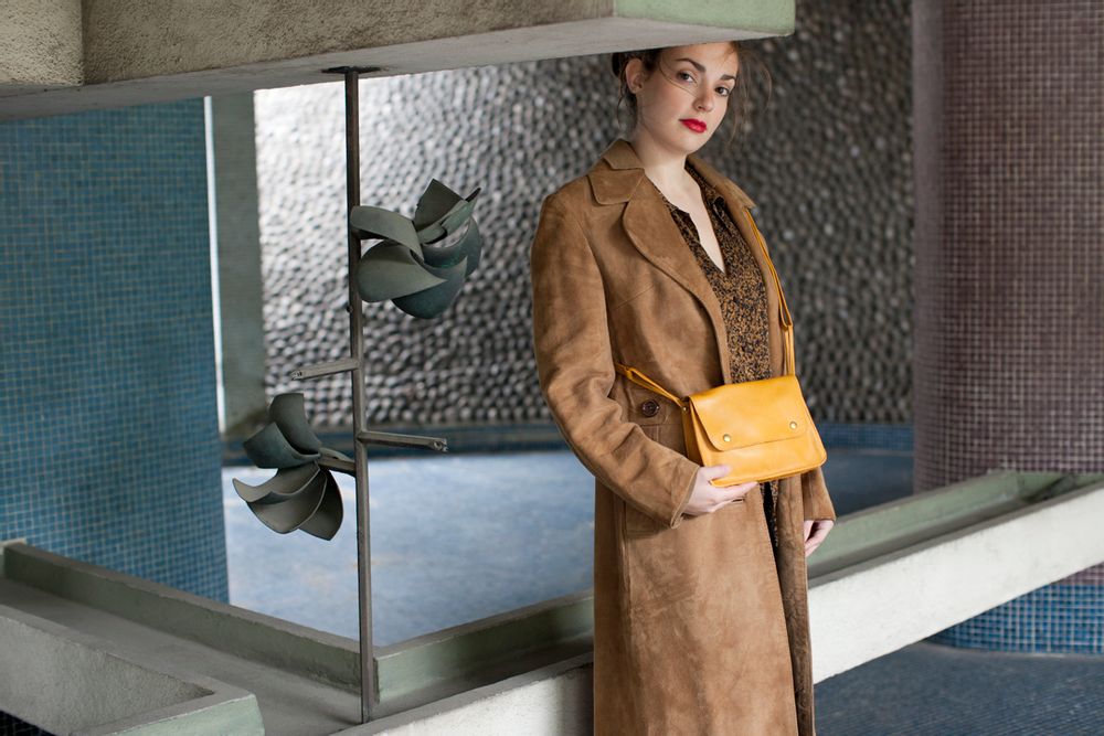 Bags and totes - Bag Petit Vintage Ochre 100% Leather - MAMIX