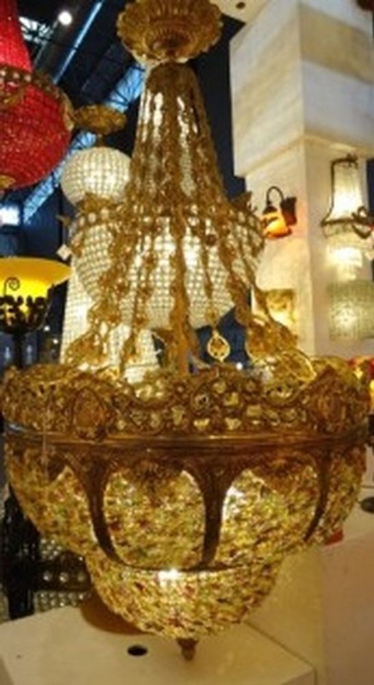 Art glass - "Montgolfière" chandelier - TIEF