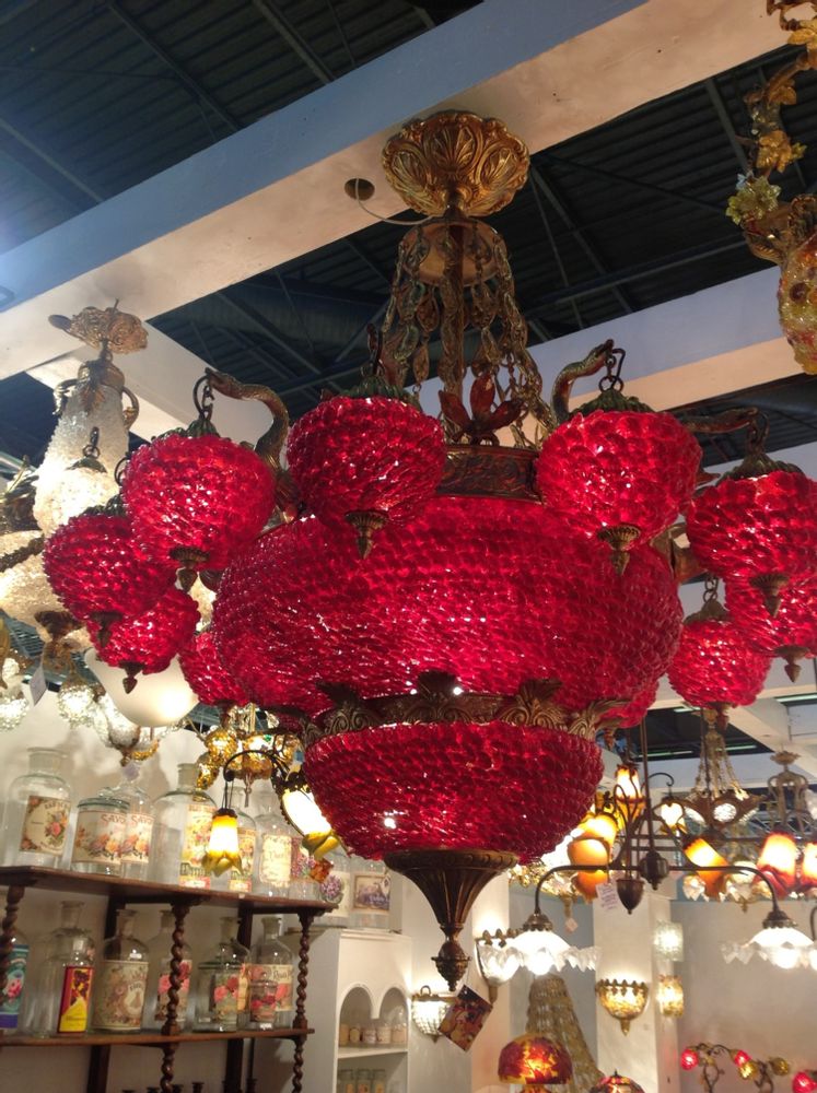 Art glass - "Montgolfière" chandelier - TIEF