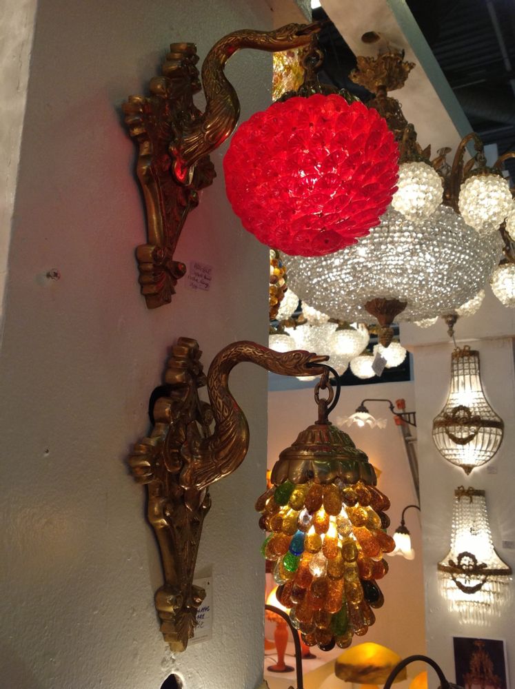 Art glass - Wall lights, Art Nouveau, Art Deco and Baroque style. - TIEF