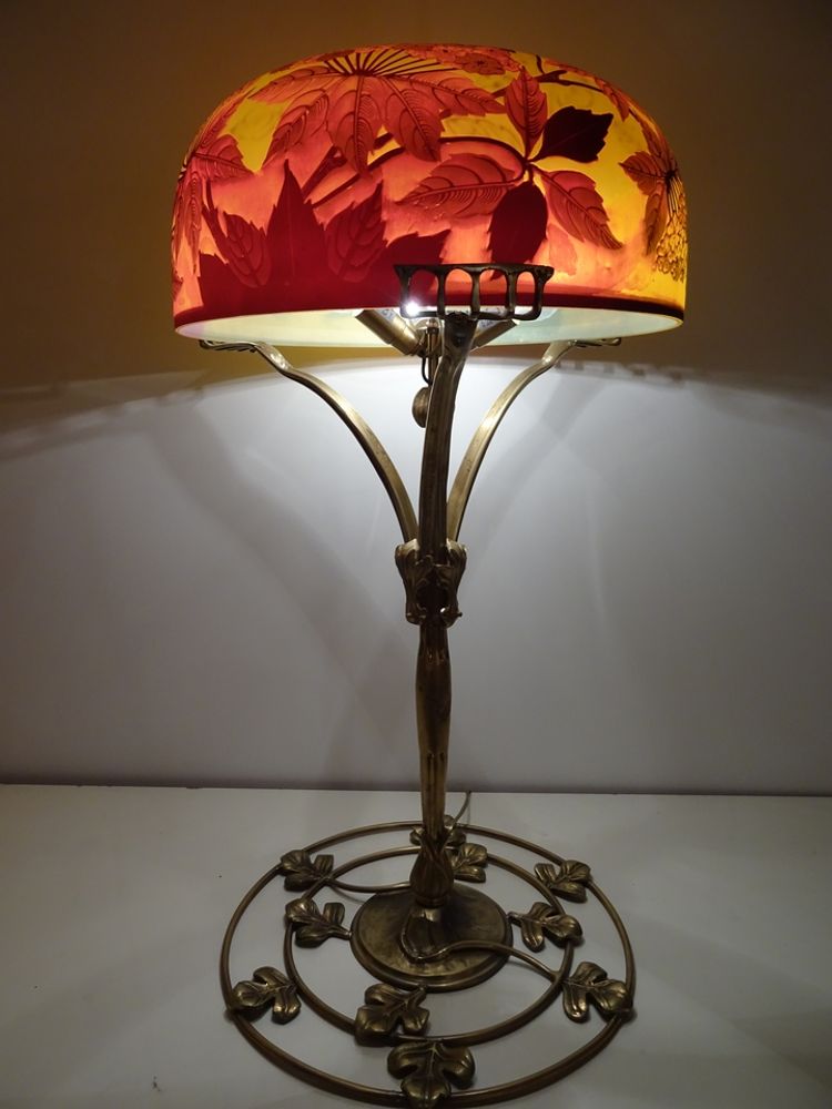 Verre d'art - Lampes style Art Nouveau. - TIEF