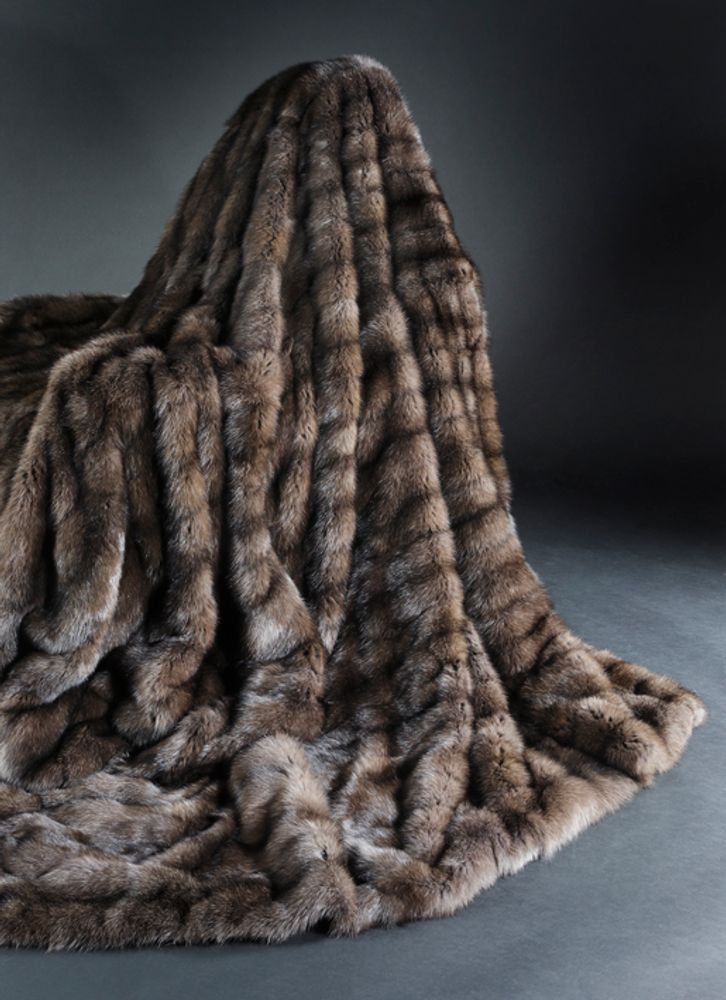 Objets de décoration - Plaid en Zibeline Barguzin - Barguzin sable throw - NORKI