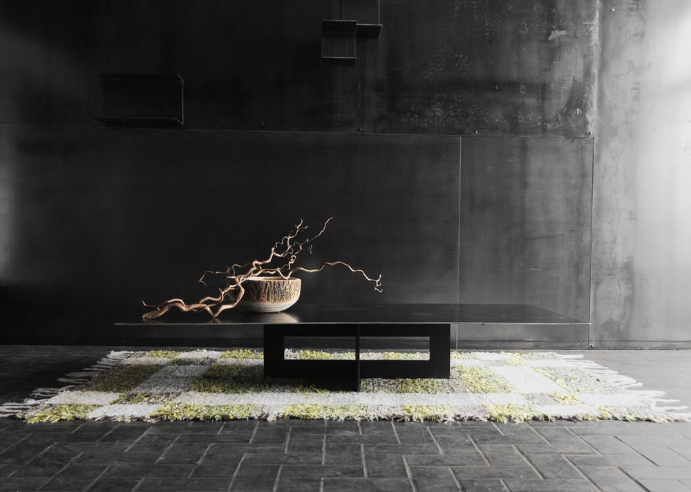 Console table - CENITZ coffee table in steel and solid wood. - BLUNT