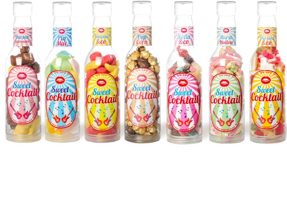 Candy - Maxi Popcorn Bottle and Mini Candy Bottles - SOPHIE M
