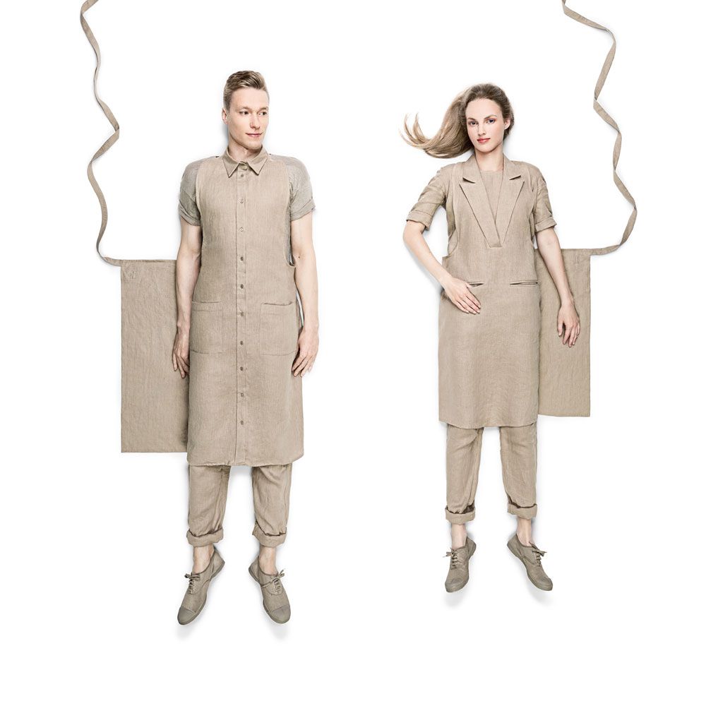 Kitchen linens - Unisex formal and shirt collar aprons - FORMUNIFORM