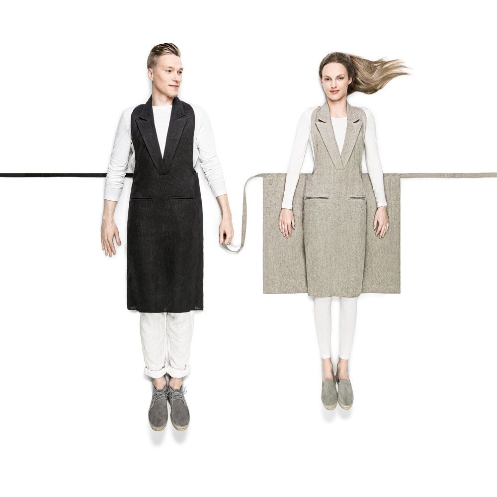 Kitchen linens - Unisex formal and shirt collar aprons - FORMUNIFORM