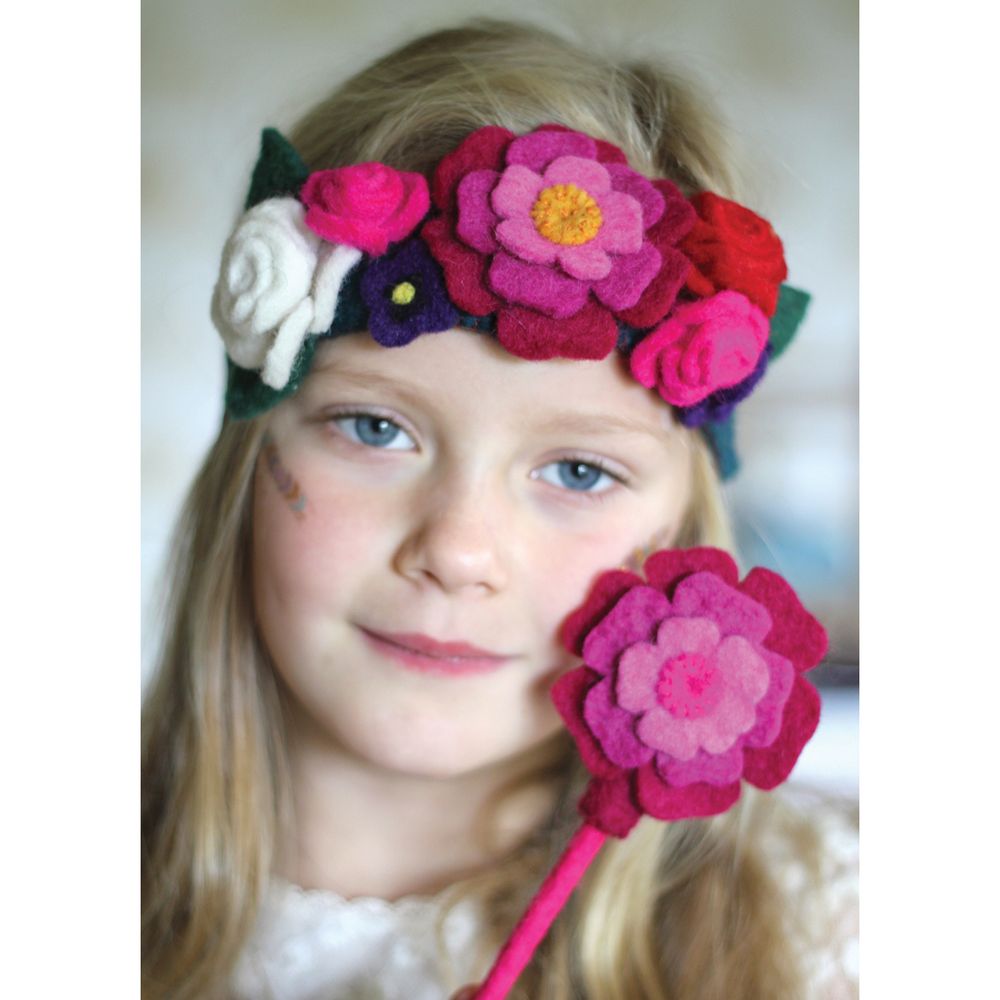 Déguisements pour enfant - Fée de jardin anglais Couronne & baguette - SEW HEART FELT