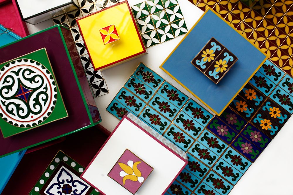 Carreaux de faïence - Carreaux cloisonnés - LALA CURIO LIMITED