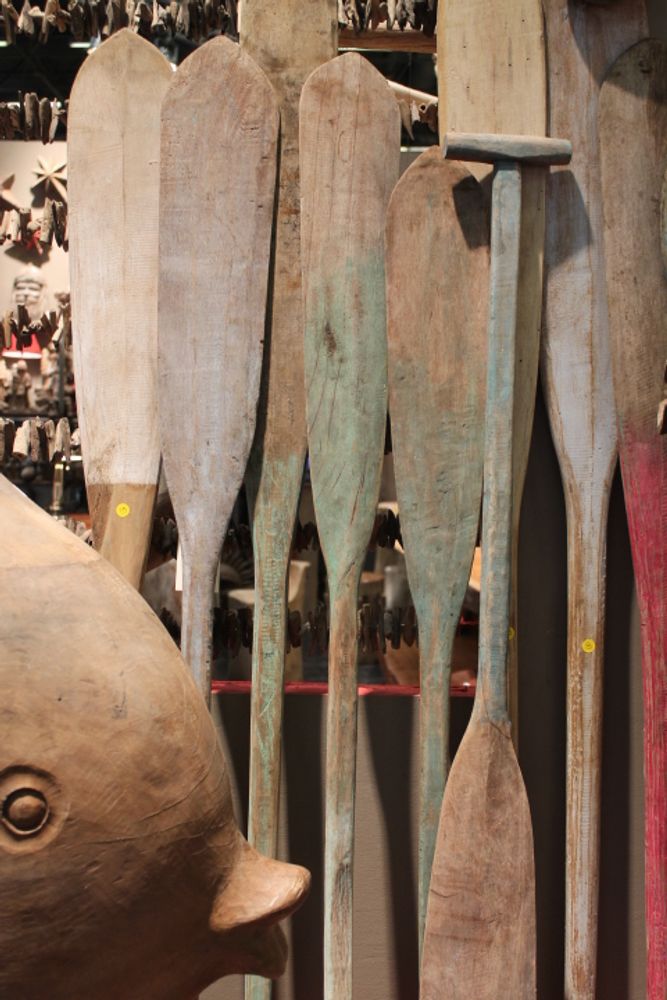 Objets de décoration - Rame Pagaie bois peint - LYS IMPORT