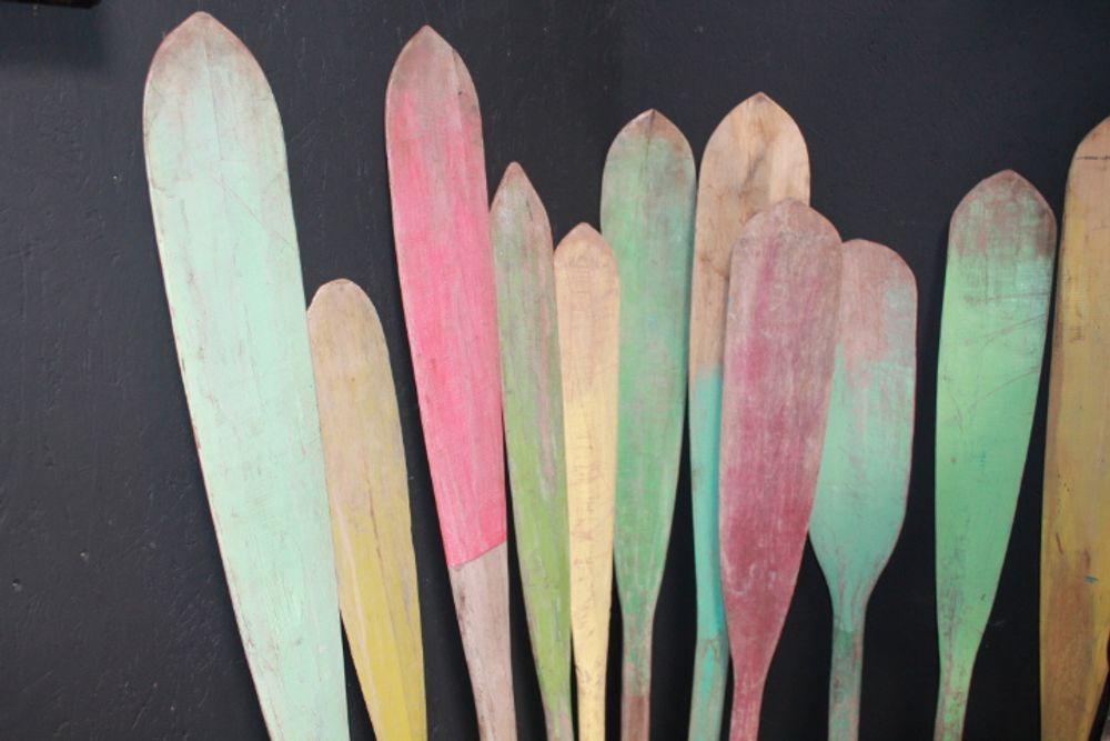 Objets de décoration - Rame Pagaie bois peint - LYS IMPORT