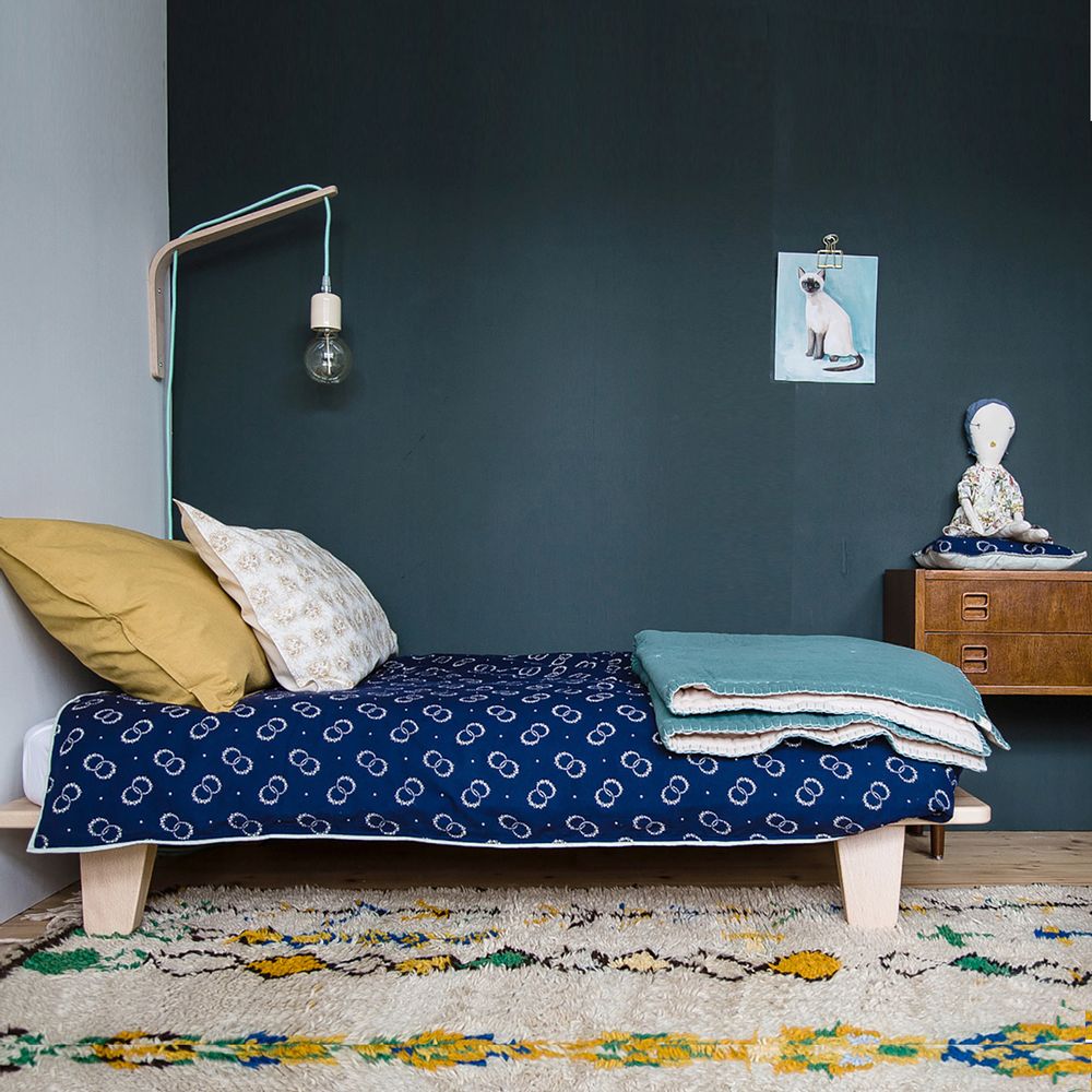 Linge de lit - Housse de couette imprimée camomille - Anneaux floraux - CAMOMILE LONDON