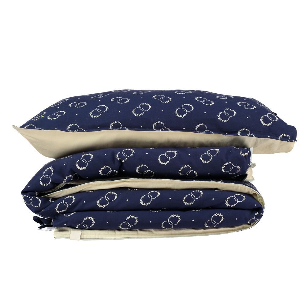 Linge de lit - Housse de couette imprimée camomille - Anneaux floraux - CAMOMILE LONDON