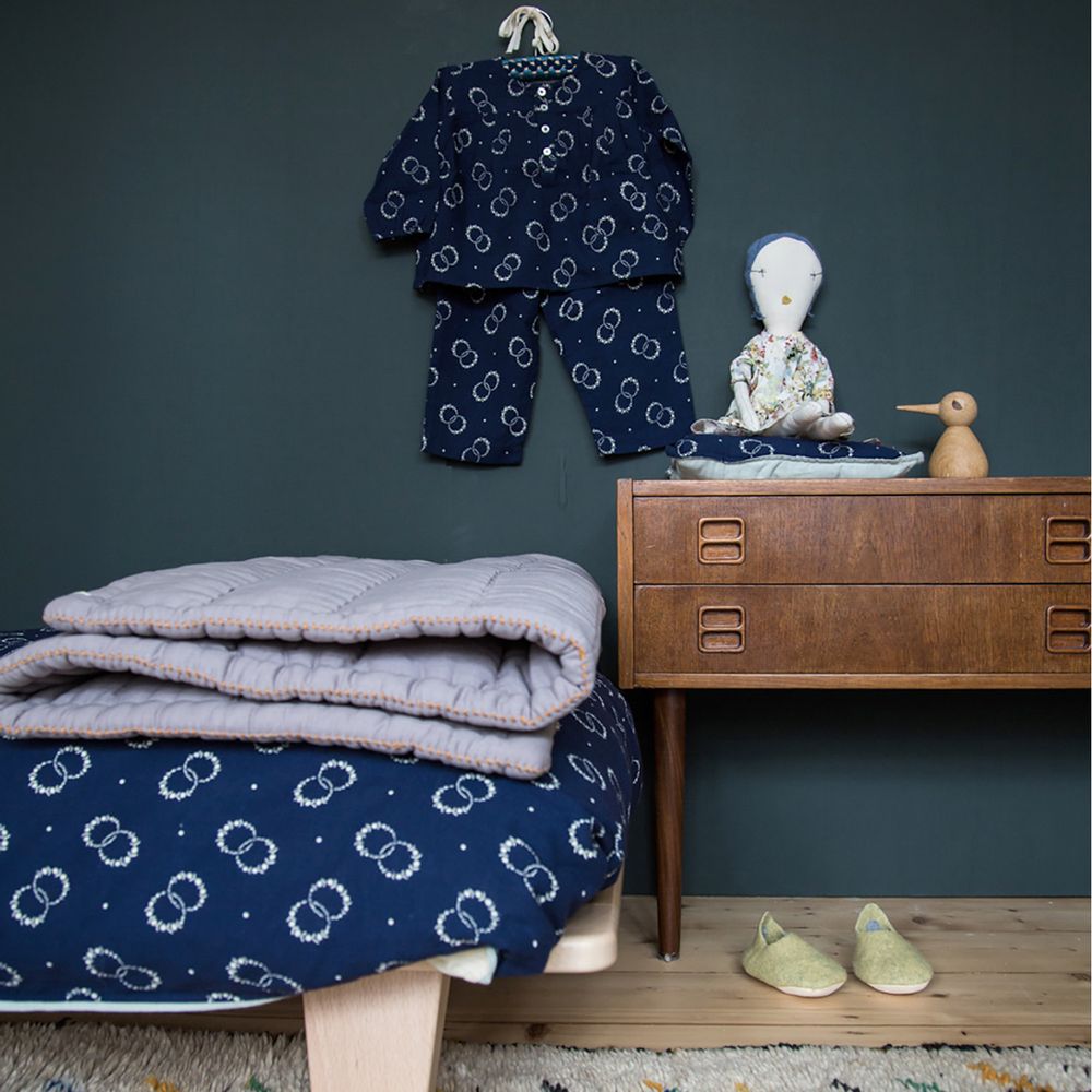 Linge de lit - Housse de couette imprimée camomille - Anneaux floraux - CAMOMILE LONDON