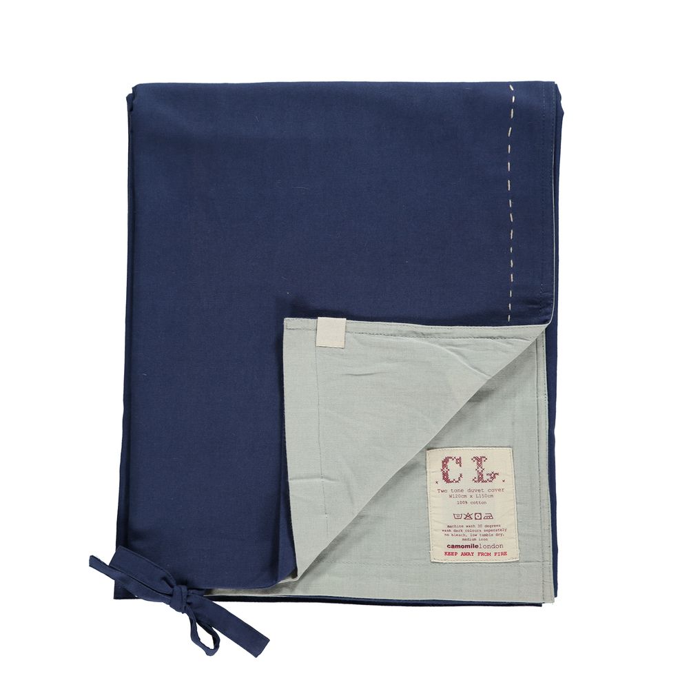 Bed linens - Two Tone Duvet Cover - Golden/ Warm Grey - CAMOMILE LONDON