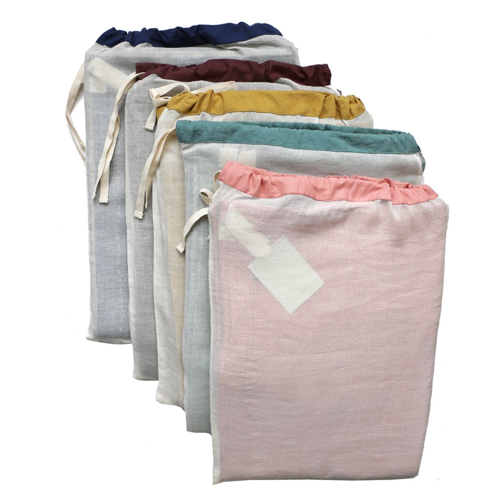 Bed linens - Two Tone Duvet Cover - Golden/ Warm Grey - CAMOMILE LONDON
