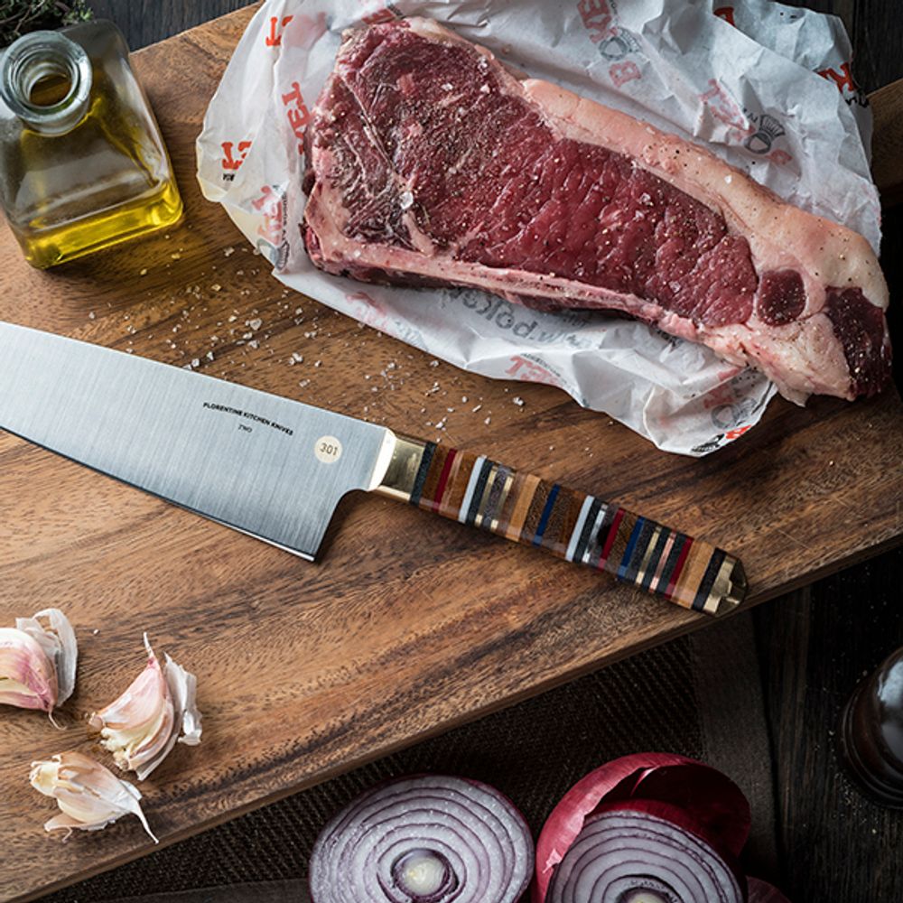 Unique pieces - THE CHEF'S KNIFE - MIXED - FLORENTINE KITCHEN KNIVES