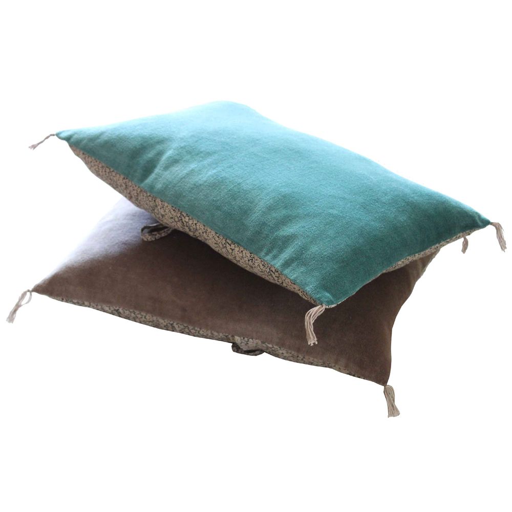 Fabric cushions - TOSCA Cushion cover in velvet - EN FIL D'INDIENNE...