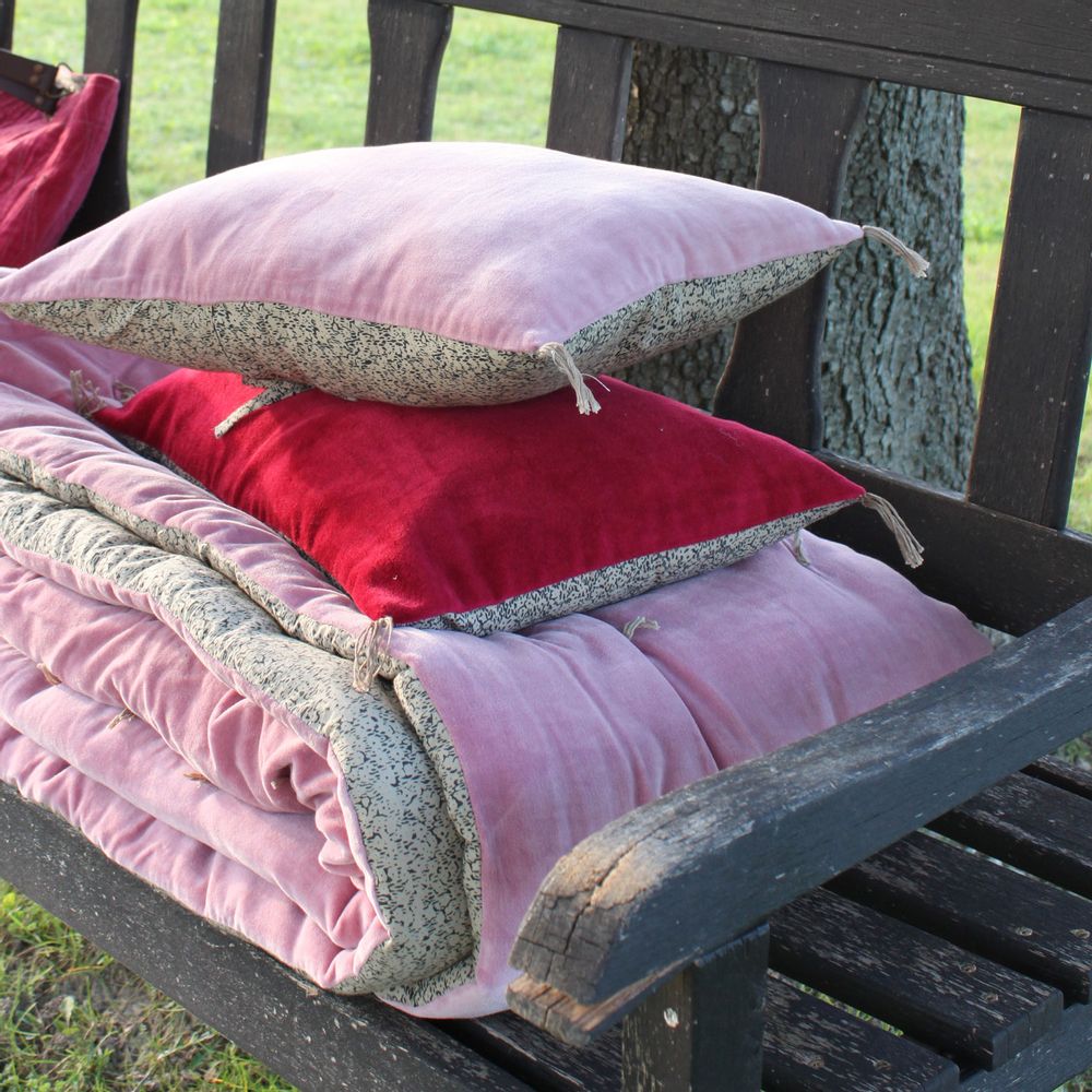 Fabric cushions - TOSCA Cushion cover in velvet - EN FIL D'INDIENNE...