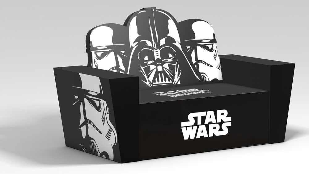 Children's sofas and lounge chairs - Cardboard Star Wars Sofa - CARTONAI