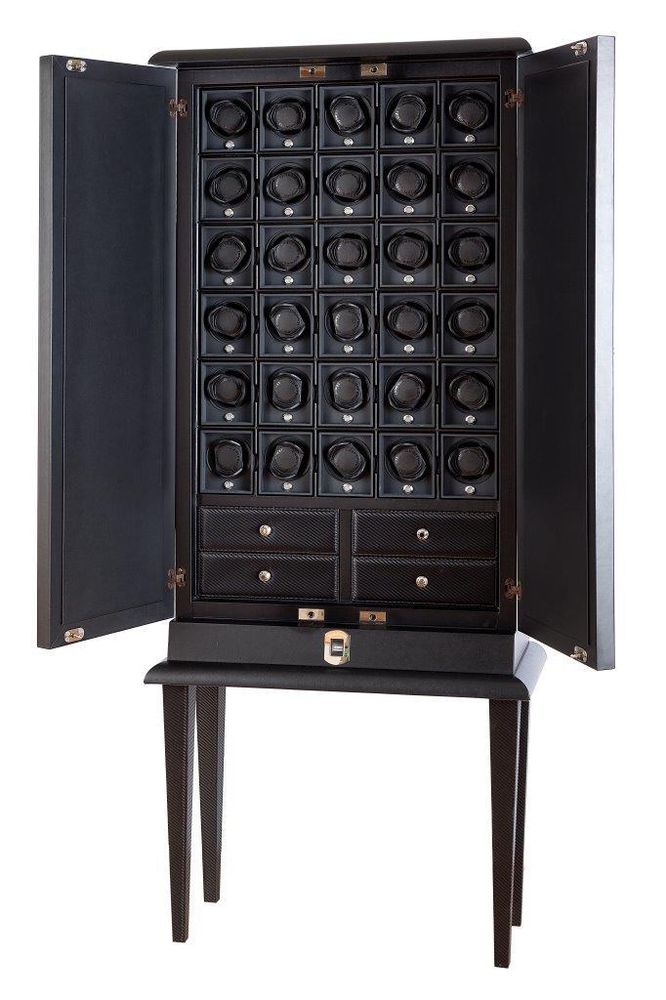 Unique pieces - THIRTY WATCH WINDER UNIT WITH BIOMETRIC LOCK SYSTEM - UNDERWOOD