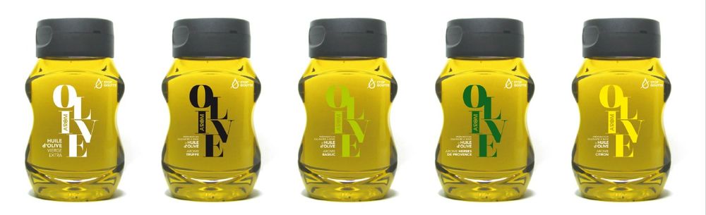 Oils and vinegars - Flacon Stop'Goutte Huile d'Olive ou Vinaigre Balsamique - SMA DIFFUSION A'ROM