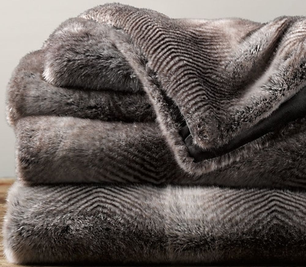 Throw blankets - Small Zebra Pattern - JASON FUR COLLECTION
