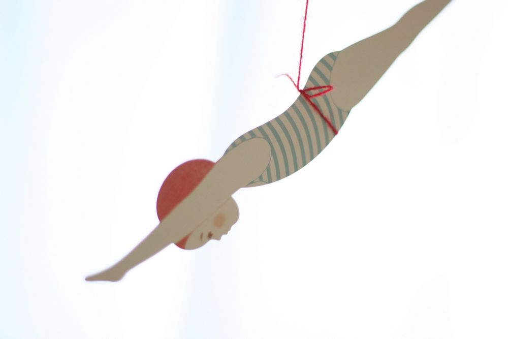 Papeterie - Swim Balloon Mobile card - SANTOKKI