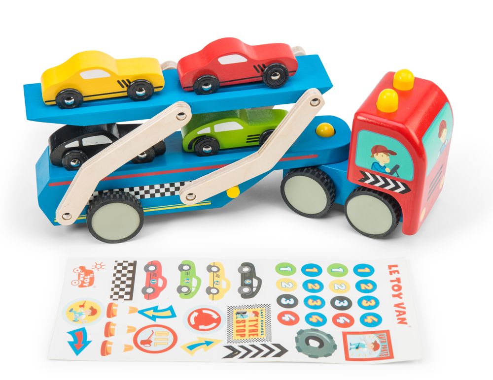 Jouets enfants - Transporteur de voiture de course - LE TOY VAN