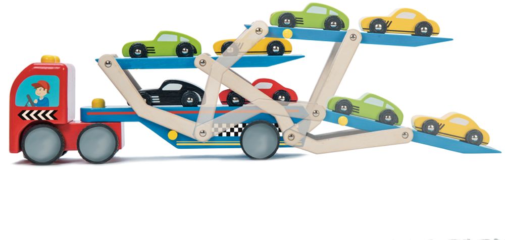 Jouets enfants - Transporteur de voiture de course - LE TOY VAN