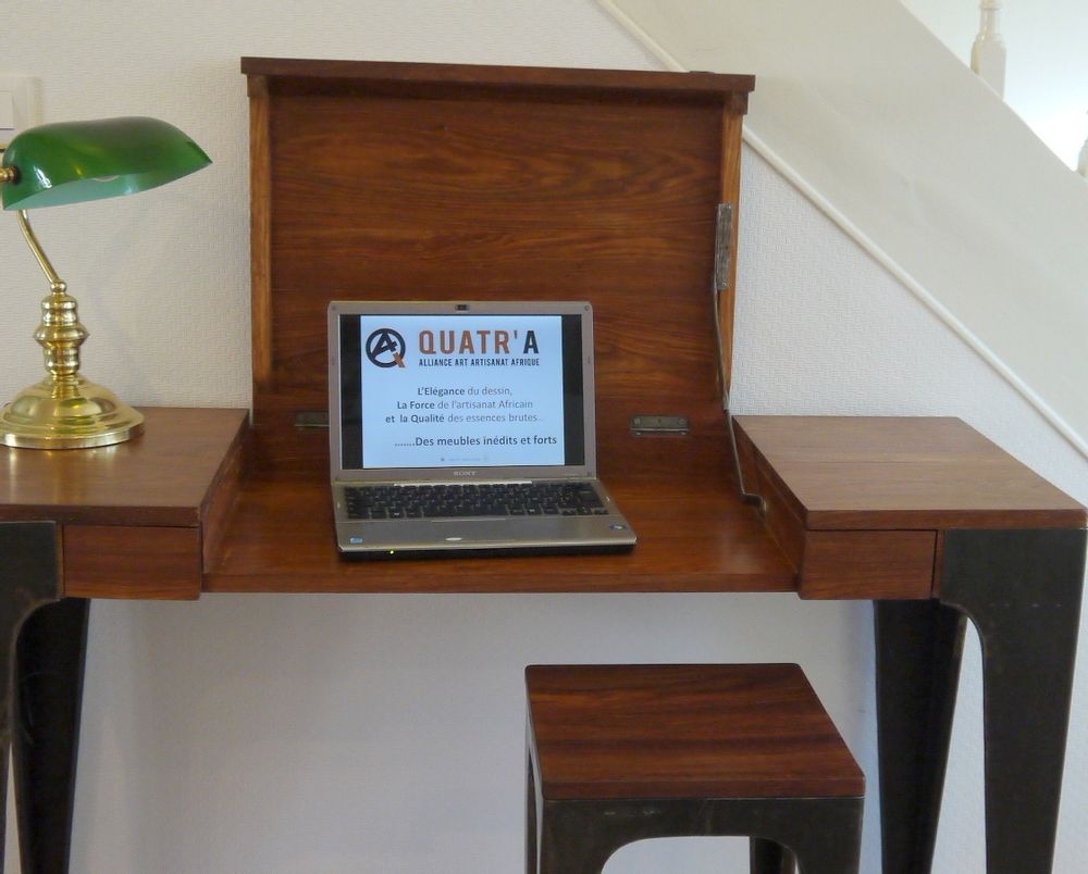 Desks - CONSOLE DESK GAZELLE 2 DRAWERS - QUATR' A