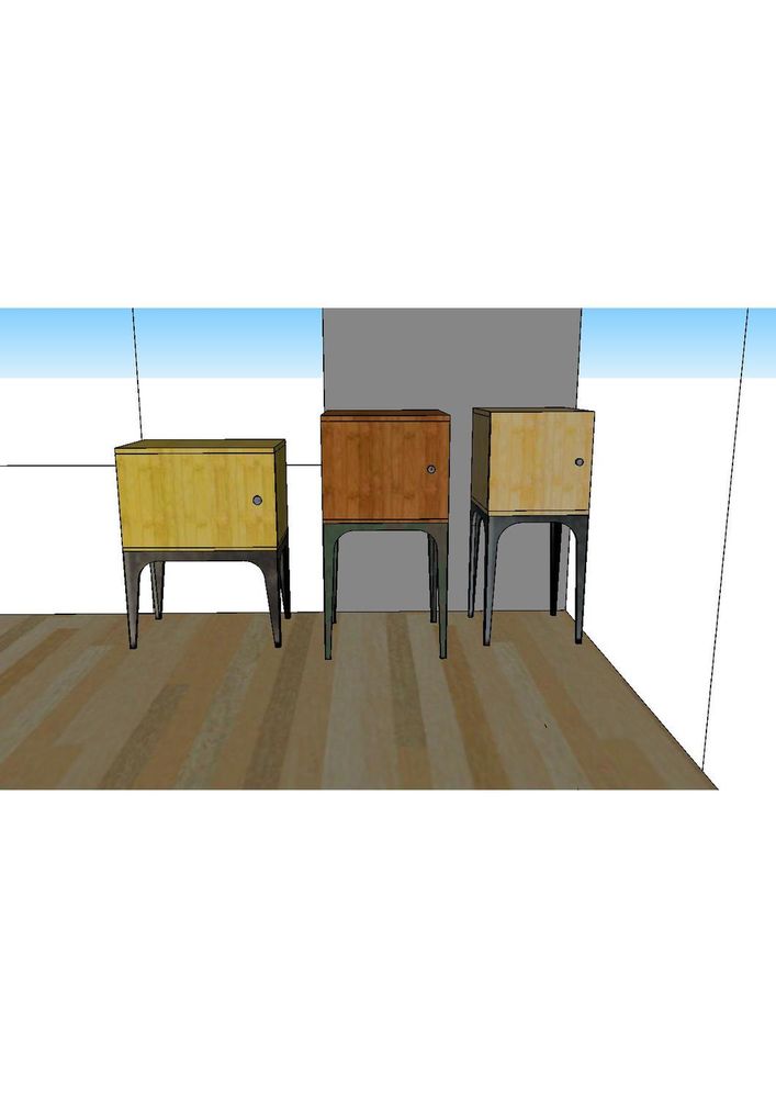 Storage boxes - bedside table Gazelle - QUATR' A