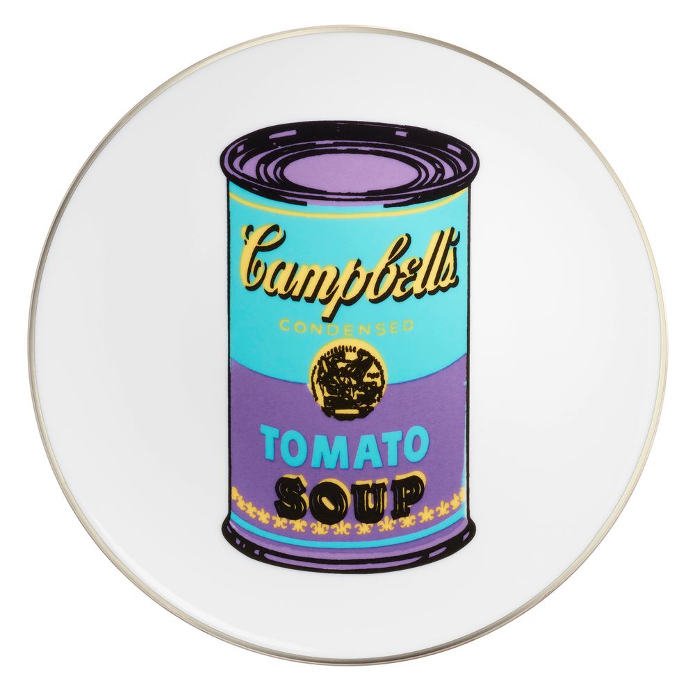 Formal plates - Andy WARHOL porcelain plate "Campbell" - LIGNE BLANCHE PARIS