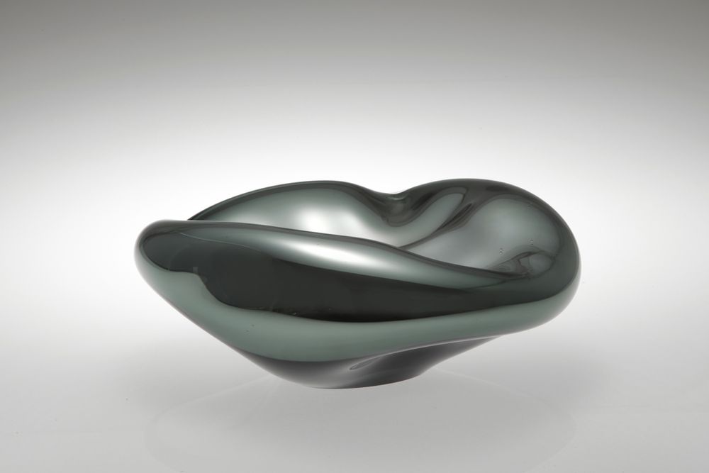 Art glass - Ocean Metallic Art Glass Object Bowl - ALEXA LIXFELD