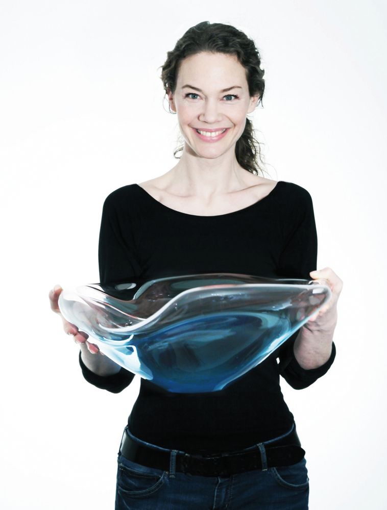 Art glass - Ocean Metallic Art Glass Object Bowl - ALEXA LIXFELD