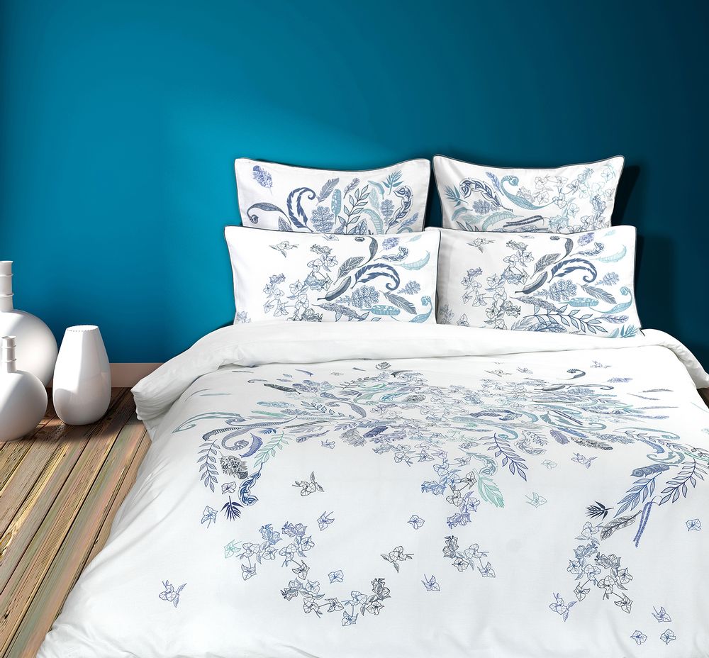 Bed linens - EUPHORIA Blue - GARNIER-THIEBAUT