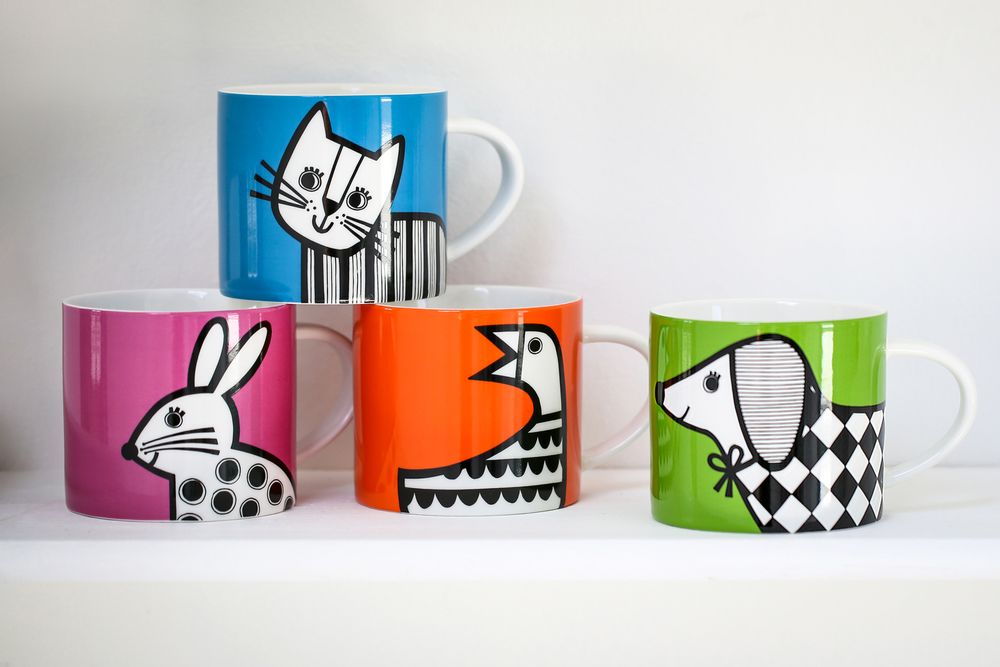 Accessoires thé et café - Nouveautés Jane Foster: mugs, sets de tables et dessous de verres. - MAKE INTERNATIONAL
