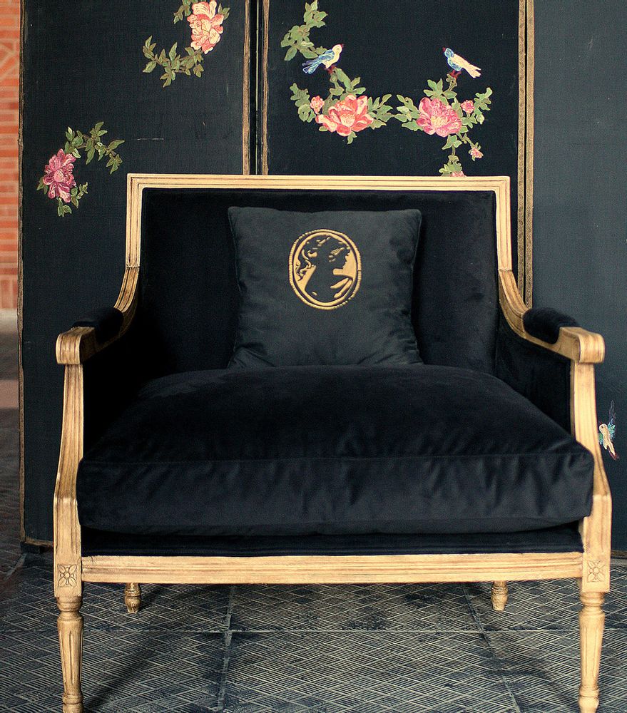 Fauteuils - Italian armchair reproduction of Louis16 - EMERALD COLLECTIONS