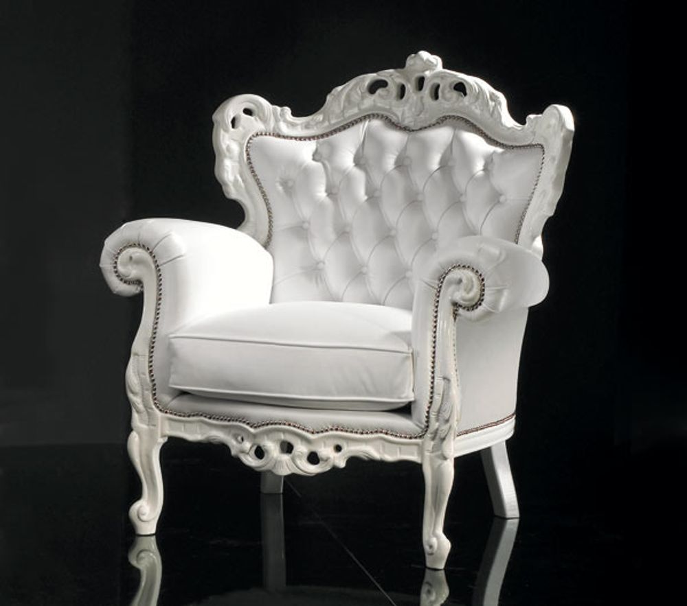 Fauteuils - Italian armchair reproduction of Louis16 - EMERALD COLLECTIONS