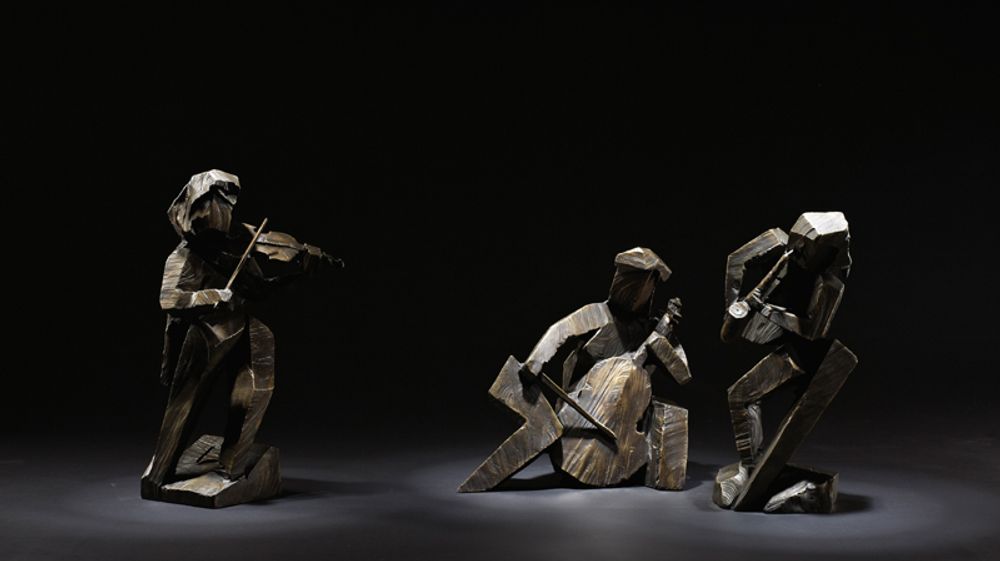 Sculptures, statuettes and miniatures - Flying Rhyme (Flute) Sculpture - GALLERY CHUAN