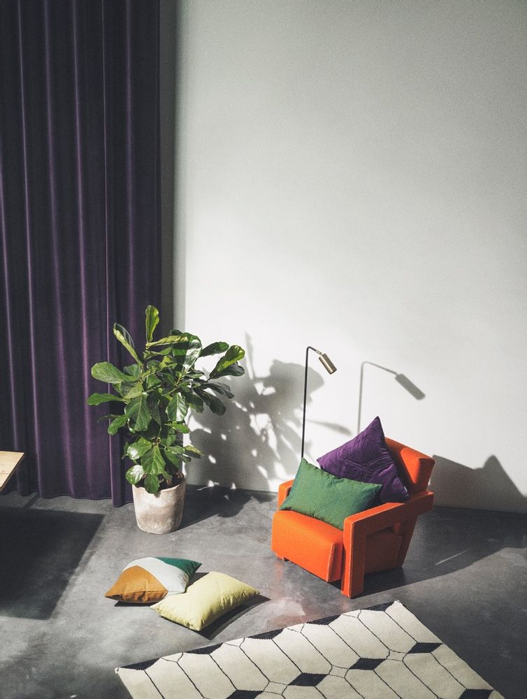 Coussins textile - Coussin en velours de diamant/Kvadrat Remix Jade Vert - LOUISE ROE COPENHAGEN