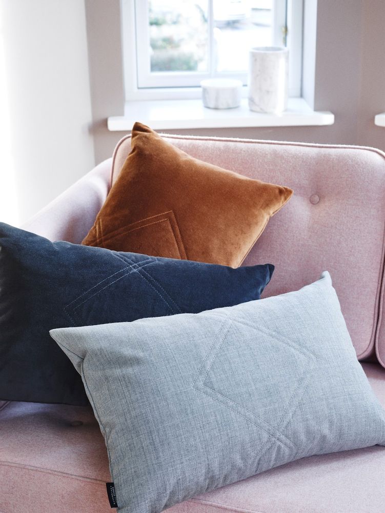Coussins textile - Coussin en velours de diamant/Kvadrat Remix Jade Vert - LOUISE ROE COPENHAGEN