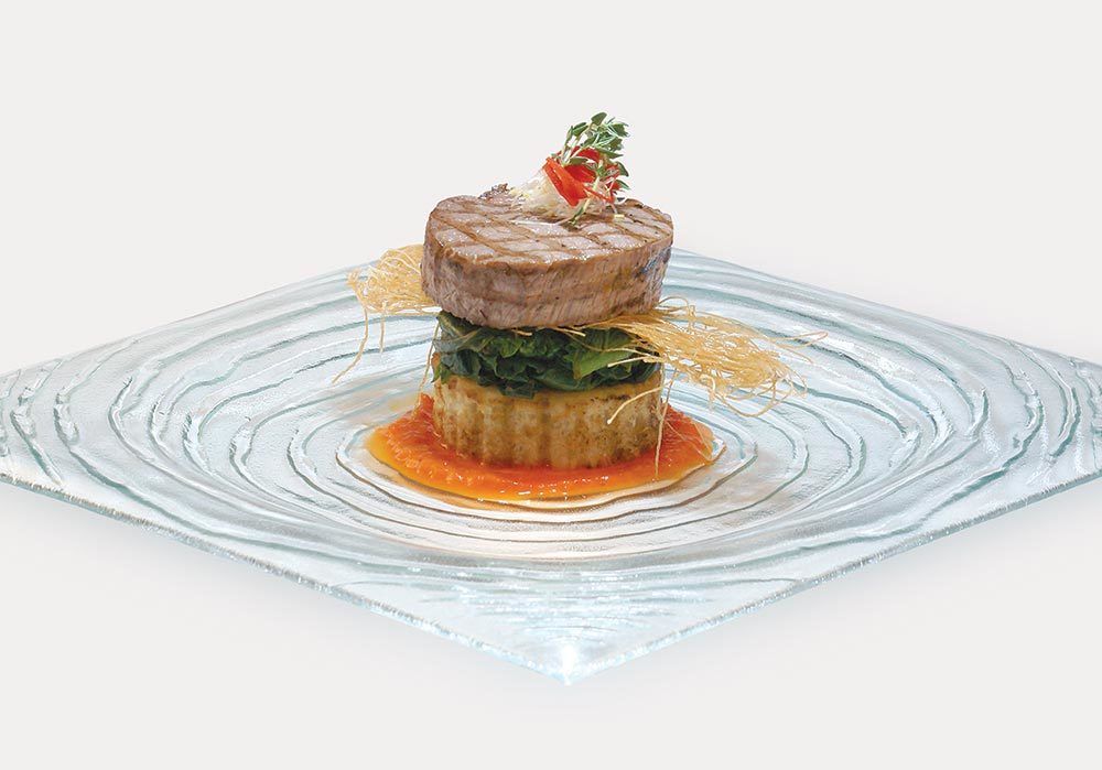 Cadeaux - Assiette carrée en verre - 3D DEKORATIF ESYA SANAYII VE