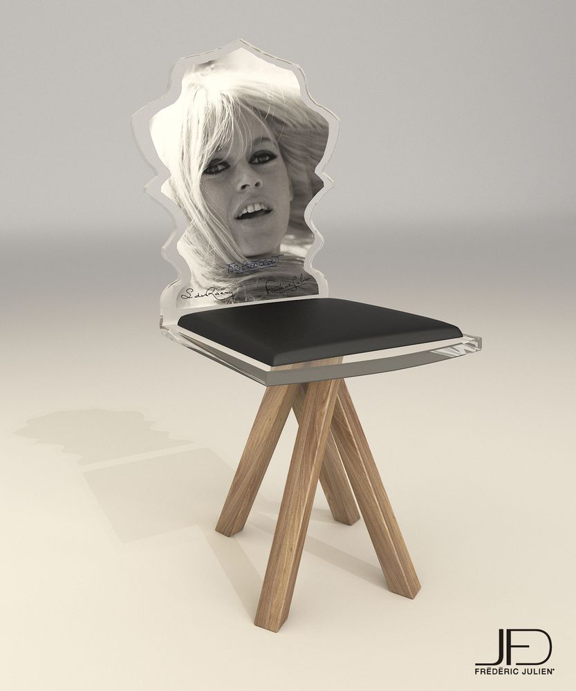 Chaises - Chaise Brigitte Bardot numérotée - FREDERIC JULIEN DESIGN