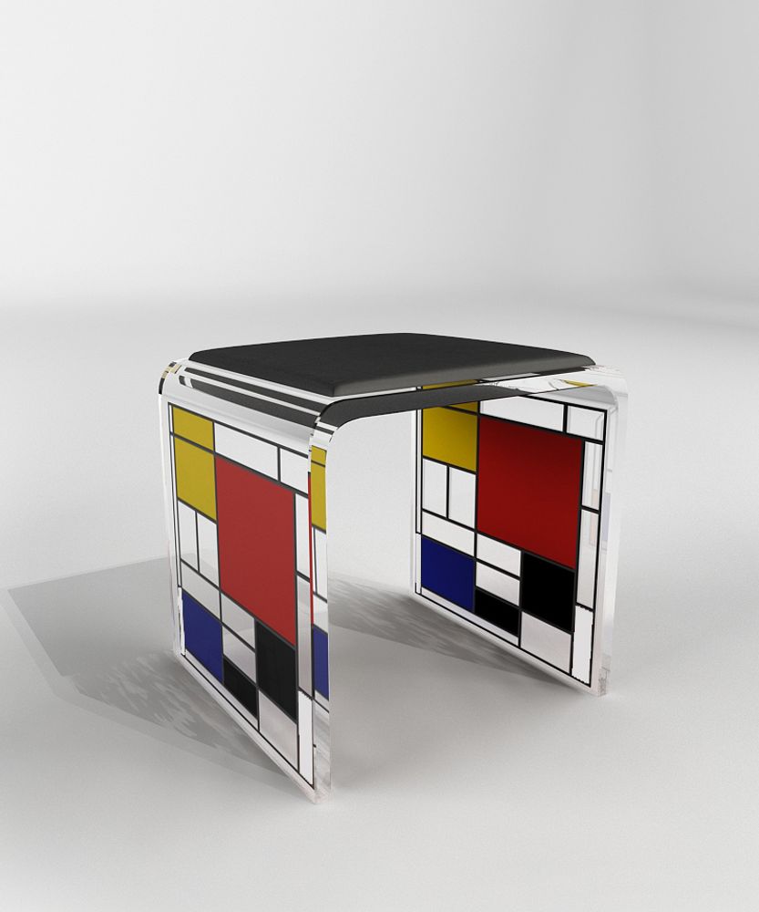 Tabourets - Collection Mondrian Chaises et Tabourets - FREDERIC JULIEN DESIGN